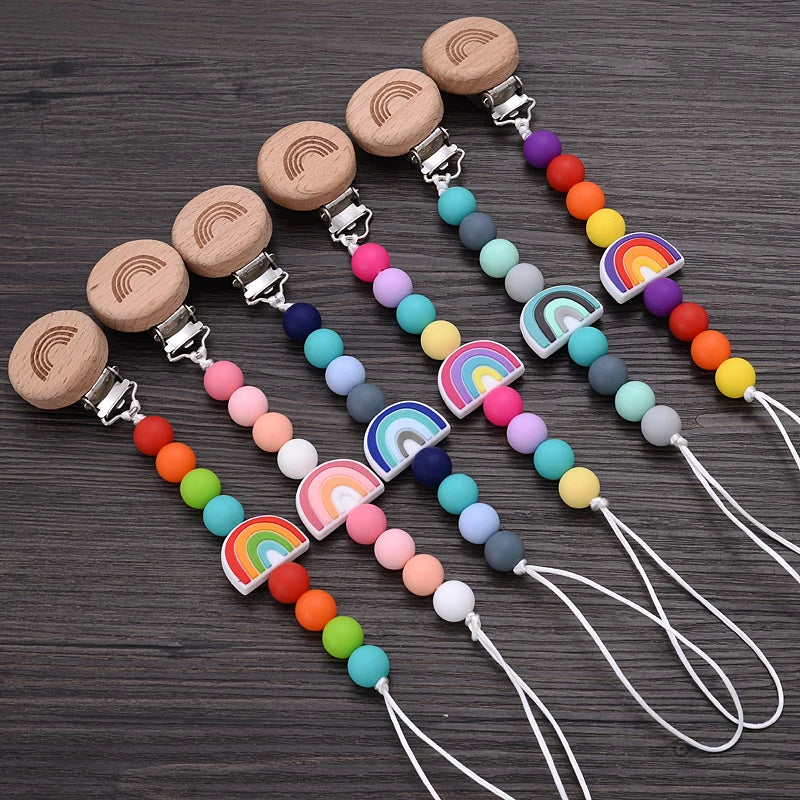 Beech Wooden Baby Pacifier Clip